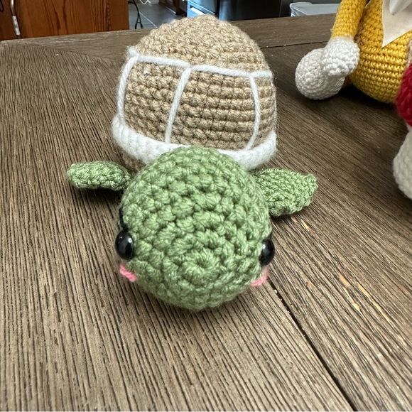 Handmade baby sea turtle for nursery, baby shower or birthday. Newborn gift. - Picture 3 of 5